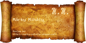 Márky Mihály névjegykártya