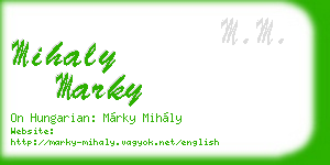 mihaly marky business card